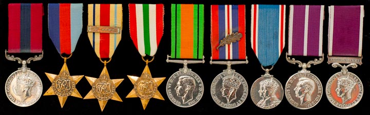 Medals of RSM A H Adams DCM