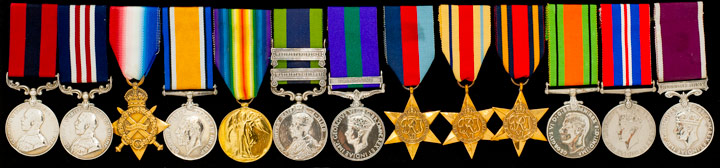 Medals of CSM L Wells DCM MM