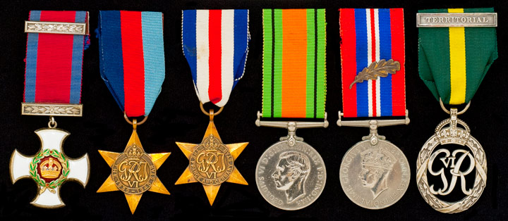 Medals of Lt Col G Tilly DSO TD