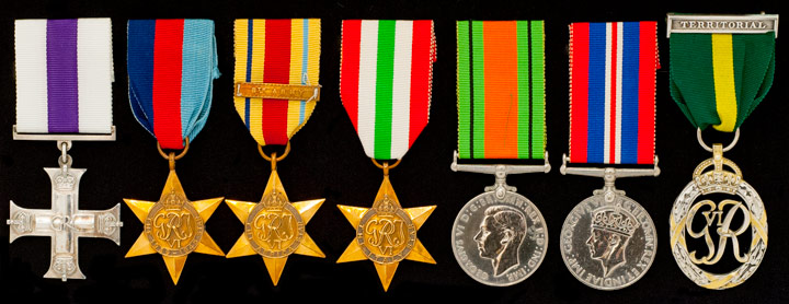 Medals of Lt Col NJP Hawken MC TD