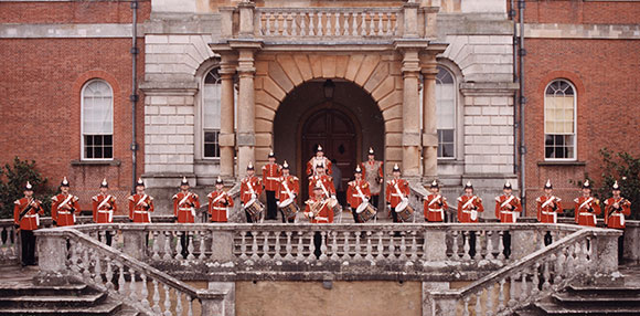 Corps of Drums, 1 Queen's, Clandon Park, Guildford.
