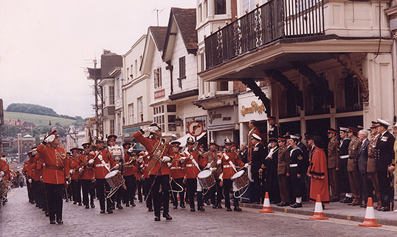 Freedom of Guildford Parade, November 1967. Bandmaster T Crighton, Drum Major M Maloney