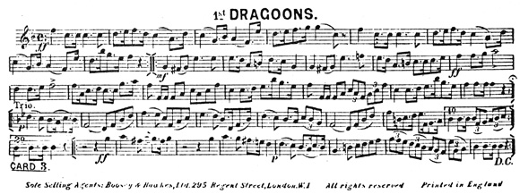 The Royal Dragoons Slow March notation