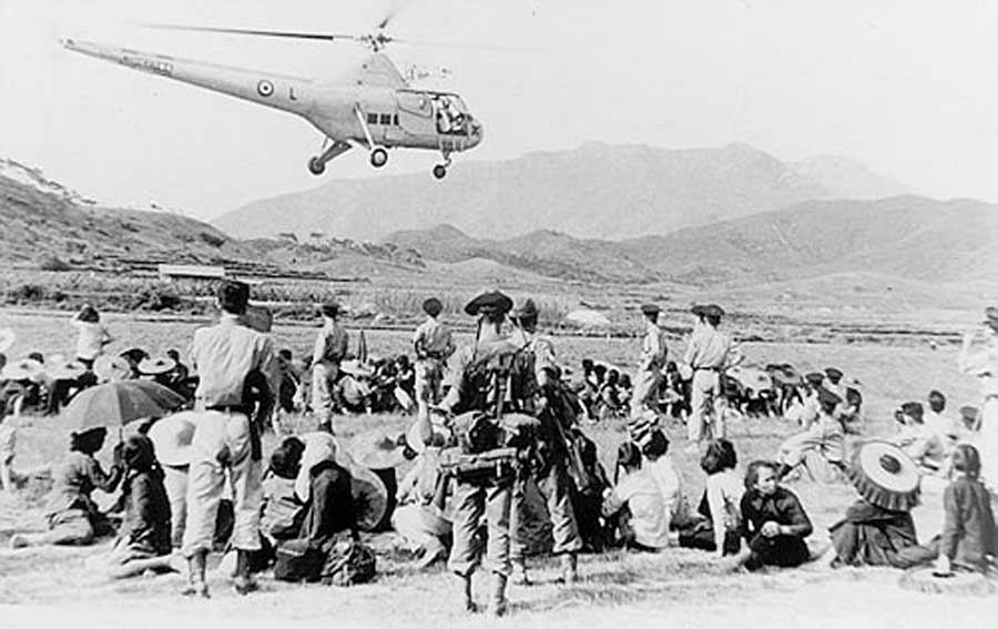 Operation Seal, helicopter evacuating a casualty