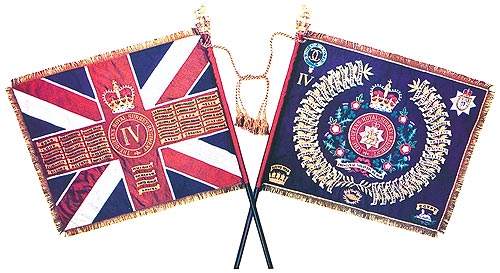 Colours of 4th Battalion The Queen’s Royal Surrey Regiment