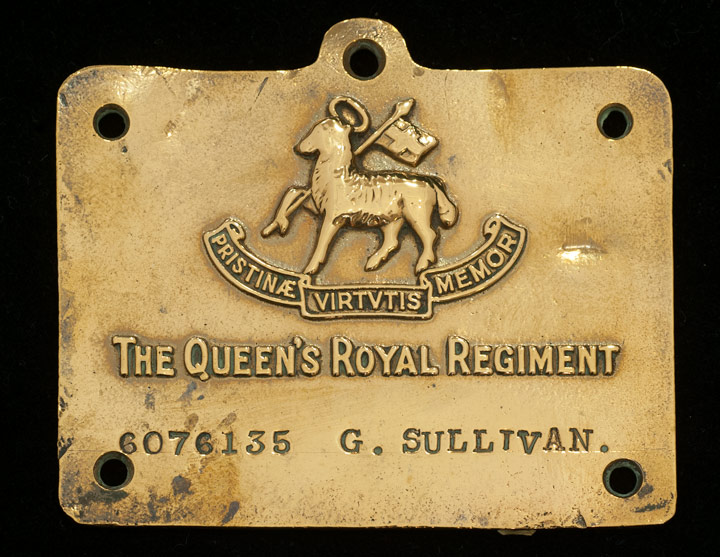 RSM G Sullivan's bed plaque