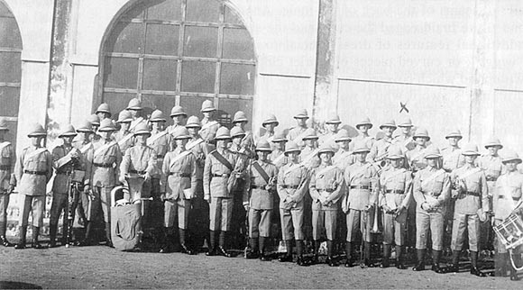Band 1st Bn The East Surrey Regiment, Lahore 1932. Bandmaster D B Dowle