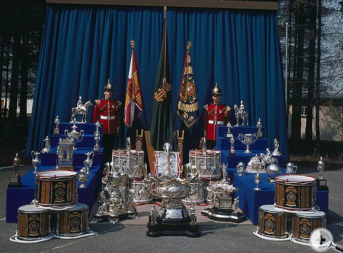 Display of silver, 1st Bn The Queen's Regiment