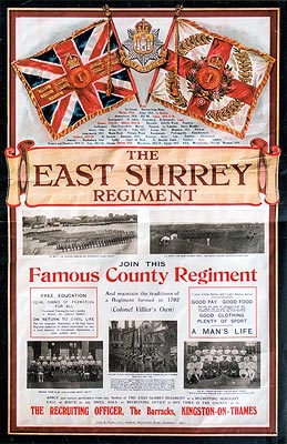 East Surrey Regiment Recruiting Poster.