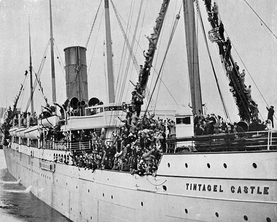 A final wave to England, 10th March 1900.